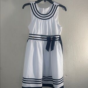 Bonnie Jean White and Navy Formal Kids Dress